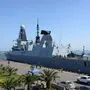 Das britische Kriegsschiff "HMS Defender" im georgischen Schwarzmeerhafen Batumi