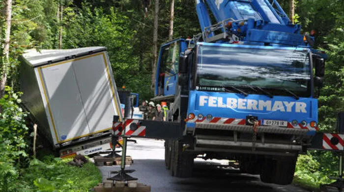 Für den 40-Tonner gab es kein Weiterkommen mehr