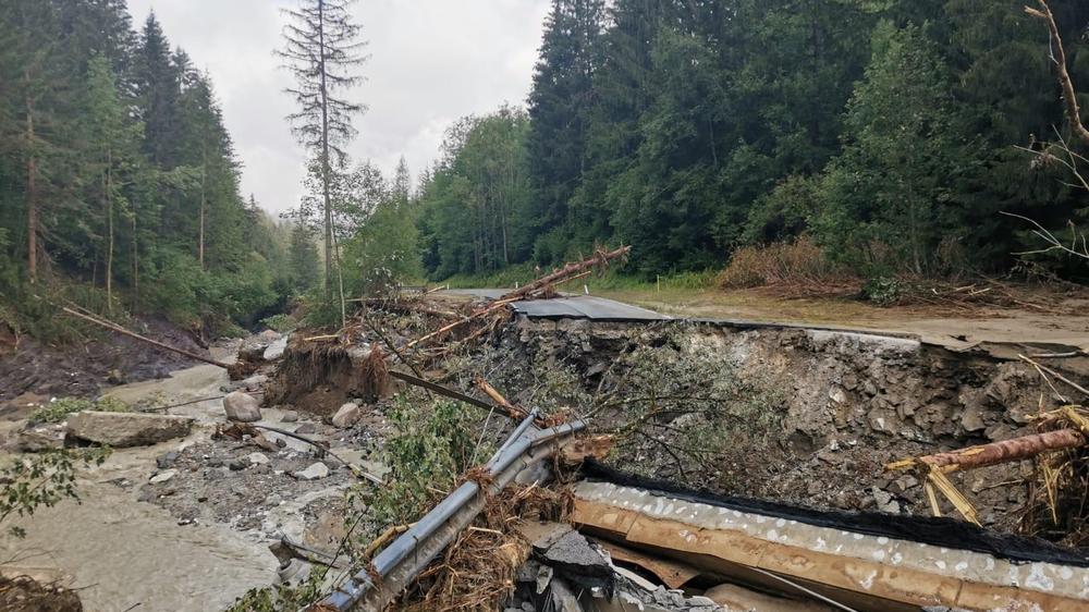 In Arriach wurden beim Unwetter 2022 mehrere Brücken zerstört. Heuer beginnt der Neubau