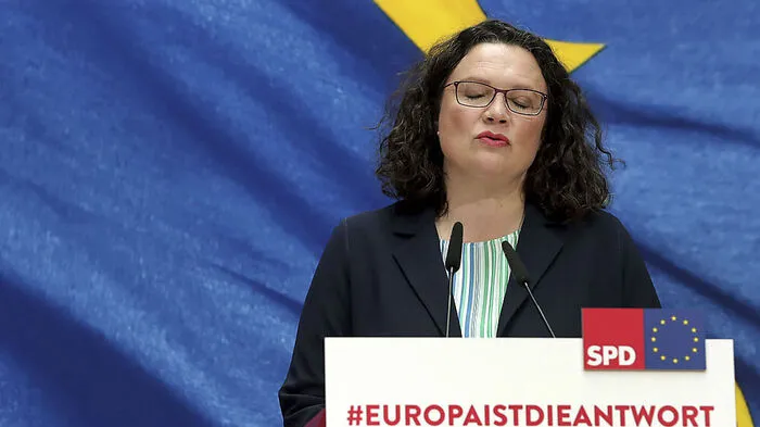 Augen zu und durch: Andrea Nahles