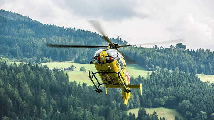 Der Verletzte wurde mit dem Rettungshubschrauber Christophorus 7 ins UKH Klagenfurt gebracht (Symbolfoto)