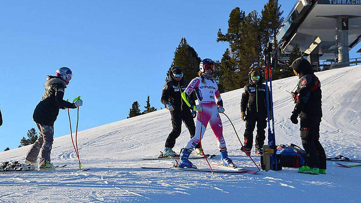 Vonn und Mancuso beim Schneetraining auf der Turracher Höhe