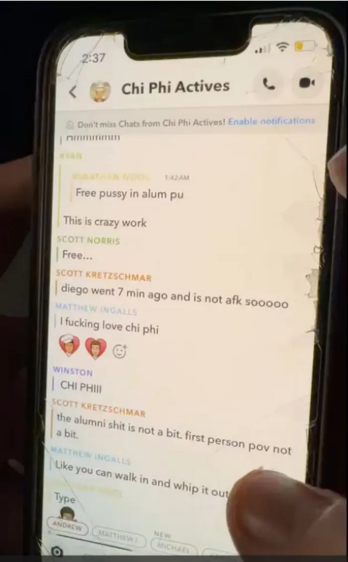 Ausschnitt aus dem Chi-Phi-Gruppenchat