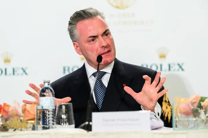 ABD0028_20251229 - WIEN - ÖSTERREICH: Philharmoniker-Vorstand Daniel Froschauer am Montag, 29. Dezember 2025, im Rahmen einer Pressekonferenz der Wiener Philharmoniker anlässlich des Neujahrkonzertes 2026 in Wien. - FOTO: APA/MAX SLOVENCIK