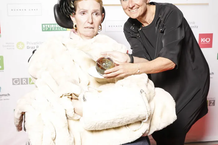 Kämpferin Katarina Posch und Laudatorin Barbara Muhr