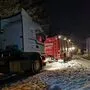 Lkw blieb auf der B72 hängen - zwei Stunden Stillstand