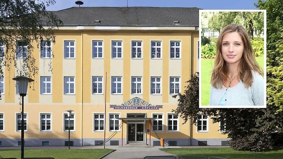 Schulleiterin Nicole Laschat freut sich, ihre Schüler wieder zu begrüßen