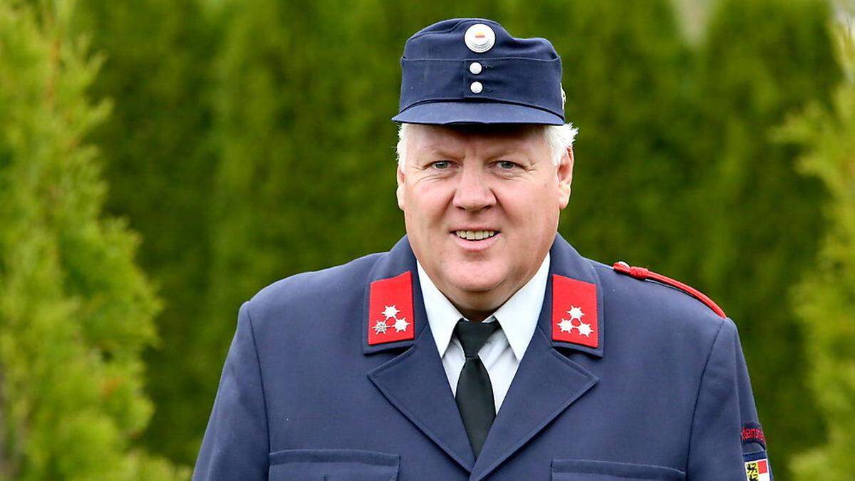 Johann Reinsberger stand vor Kurzem auch beim schweren Verkehrsunfall in Zweinitz im Einsatz