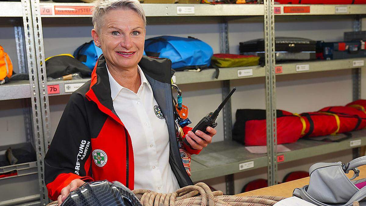 Seit 14 Jahren ist die sportliche Elisabeth Eder, die von allen Kollegen „Lissi“ genannt wird, bei der Bergrettung Spittal/Drau-Stockenboi