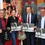 Manfred Rupp (Leiter der Aids-Hilfe Steiermark), Bezirkshauptfrau Elisabeth Kladiva, Gesundheitslandesrat Karlheinz Kornhäusl und Bürgermeister Bernd Osprian