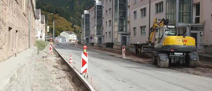 Der Baustelle in Eisenerz mussten ein paar Bäume weichen