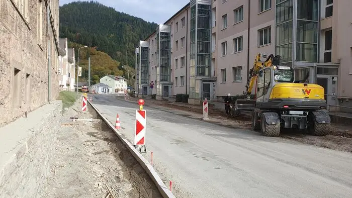 Der Baustelle in Eisenerz mussten ein paar Bäume weichen