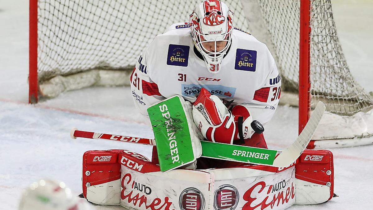 David Madlener zeigte eine gute Vorstellung in Innsbruck im Tor der Rotjacken