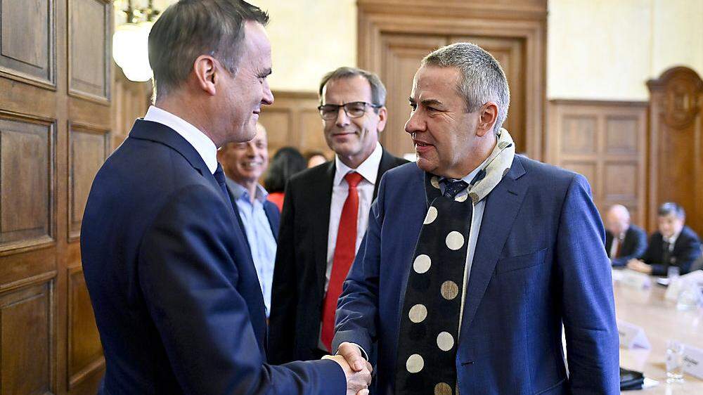 Minister Müller (links) mit GÖD-Chef Schnedl