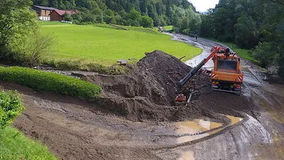 Die Landesstraße zwischen Mixnitz und Breitenau musste gesperrt werden