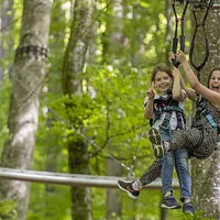 Die Flyline ist eine der Attraktionen im Familywald am Ossiacher See
