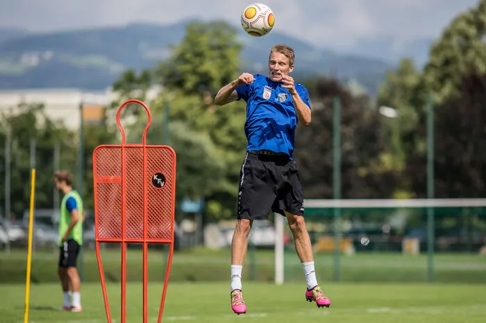 Vor dem Gespräch fand noch ein Training statt.