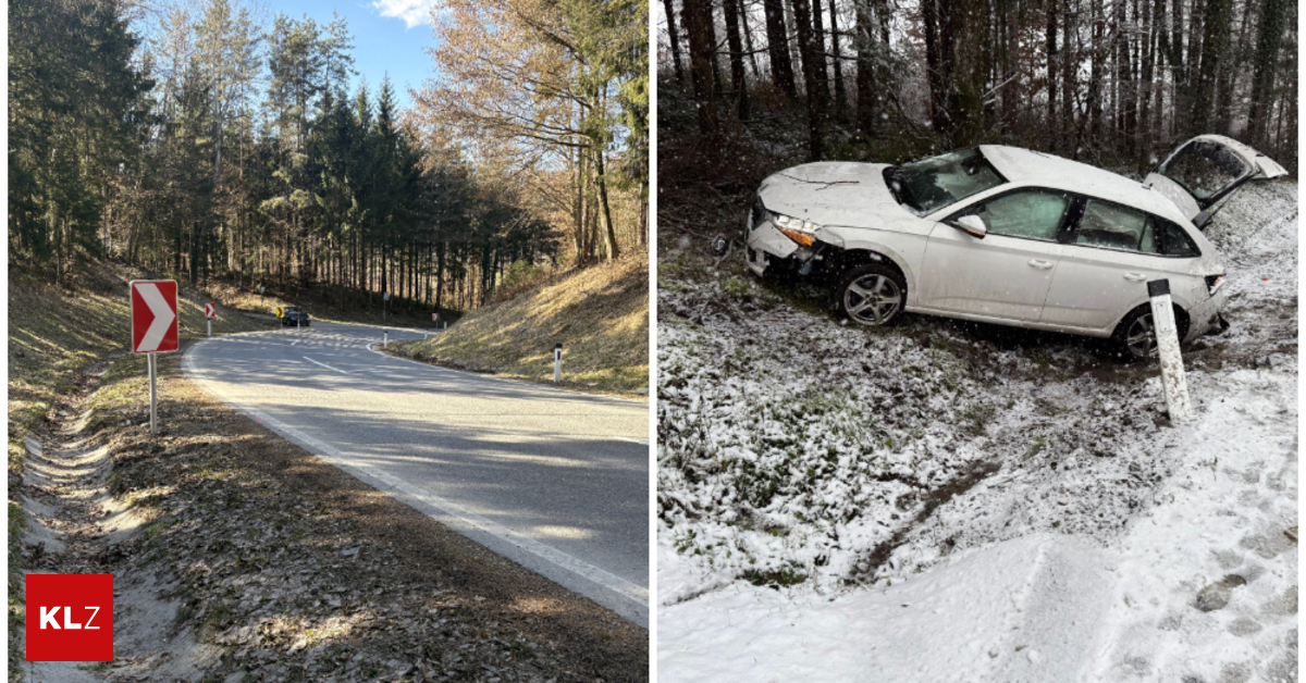 L641-in-Stainz-Unfalltr-chtige-Kurve-wird-auf-Griffigkeit-gepr-ft