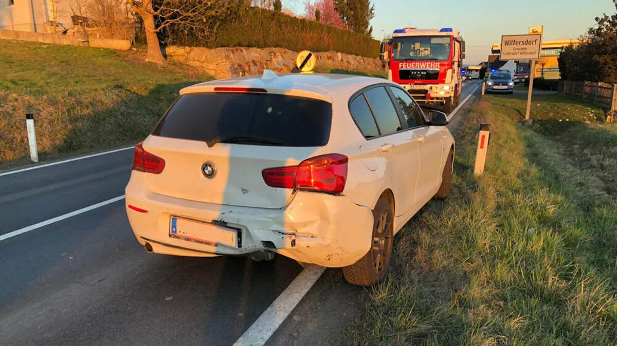 Auffahrunfall in Ludersdorf-Wilfersdorf