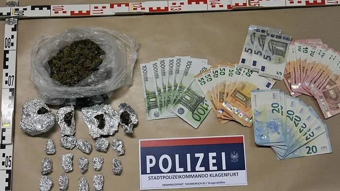 Das sichergestellte Material
