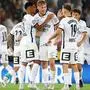 GRAZ,AUSTRIA,30.JUL.22 - SOCCER - ADMIRAL Bundesliga, SK Sturm Graz vs Red Bull Salzburg. Image shows the rejoicing of Sturm with Manprit Sarkaria, Rasmus Winther Hoejlund and Tomi Horvat (Sturm).
Photo: GEPA pictures/ Christian Walgram
