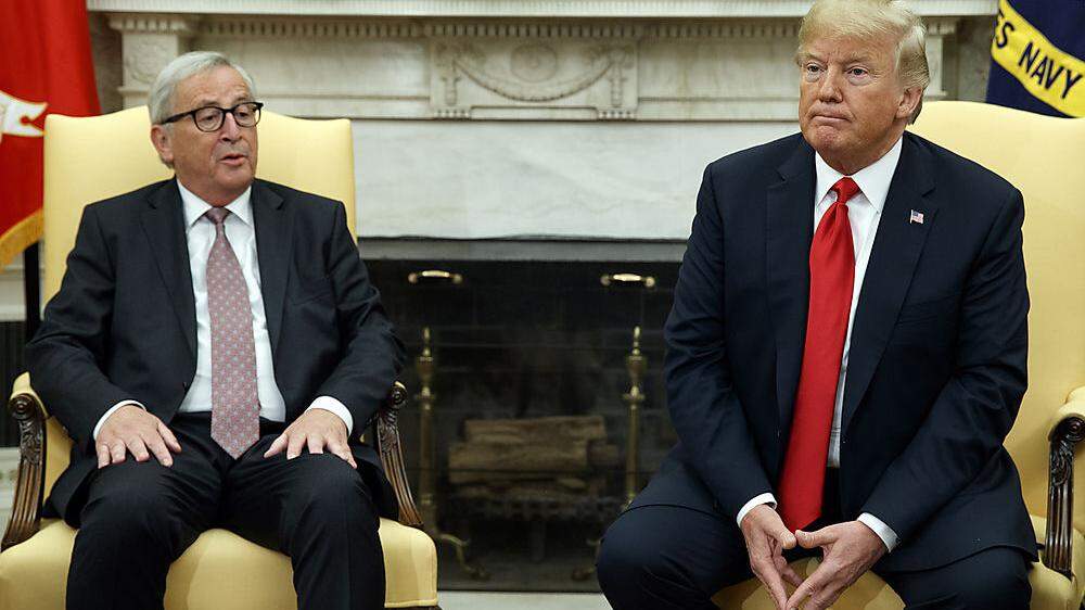 Jean-Claude Juncker und Donald Trump beim Treffen im Juli