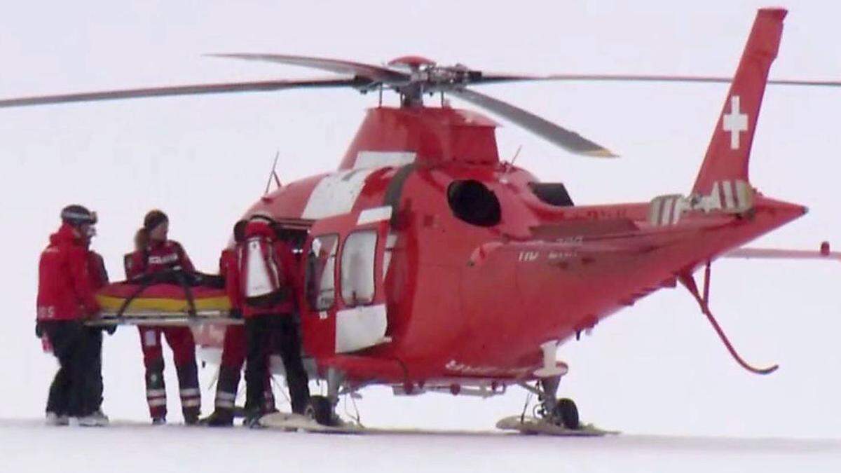 Lara Gut wurde mit dem Hubschrauber abtransportiert