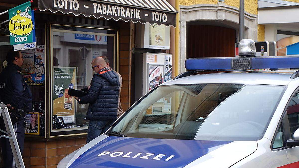 Polizeieinsatz in einer Trafik (Archivbild)