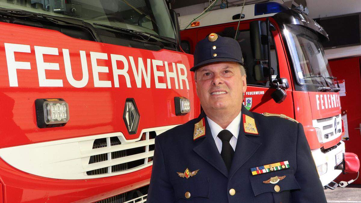 Der Feldkirchner Bezirksfeuerwehrkommandant Ludwig Konrad 