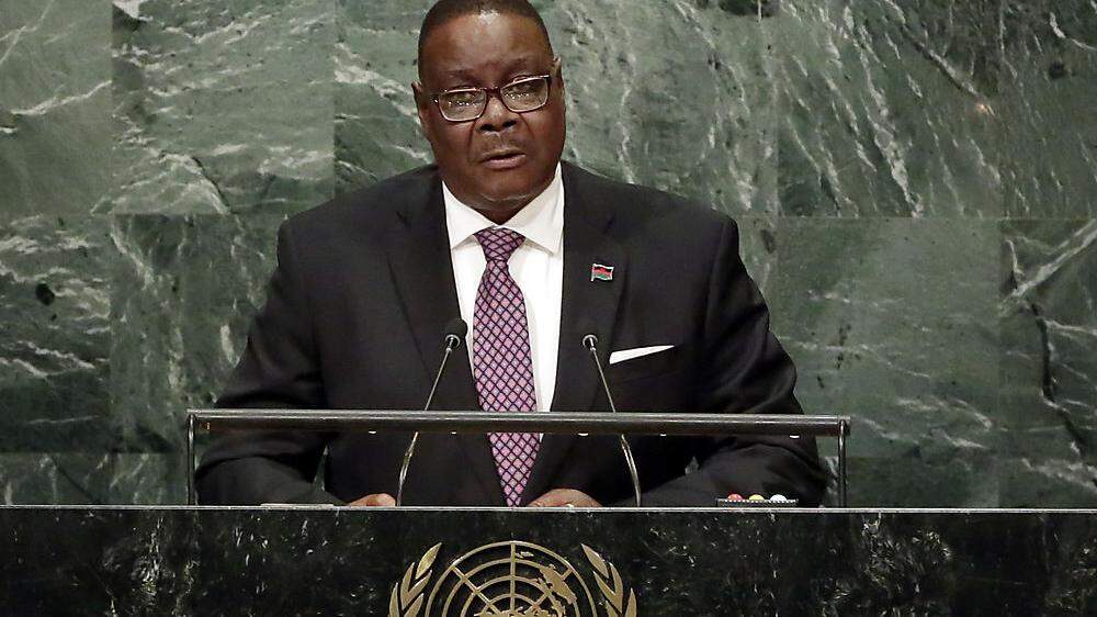 Arthur Peter Mutharika bei seinem letzten öffentlichen Auftritt vor der UNO in New York