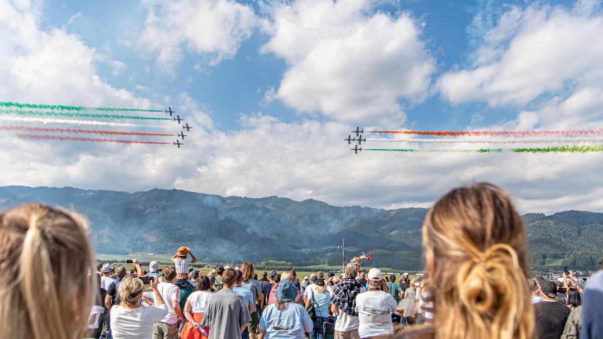 Die beliebte Kunstflugstaffel Frecce Tricolori, hier bei der Airpower 2022, fehlt heuer