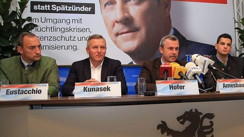 Eustacchio, Kunasek, Hofer und Amesbauer in Graz.