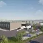 So wird der neue Logistik-Hub in Frohnleiten nach der Fertigstellung aussehen