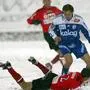 Bei 20 Zentimeter Schnee fand das einzige Derby im Viertelfinale des ÖFB-Cups in Bleiberg statt