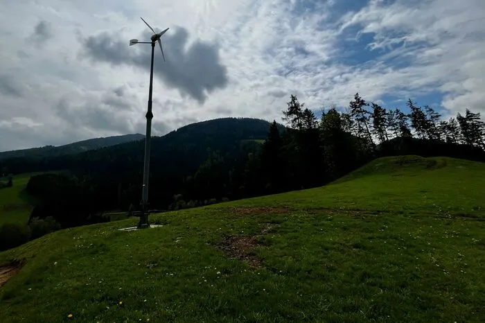 Das Windrad im "Energiepark"