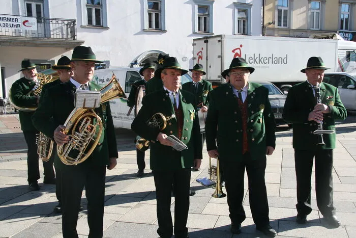 Der Musikverein Göss sorgte bei schönstem Kaiserwetter für Stimmung.