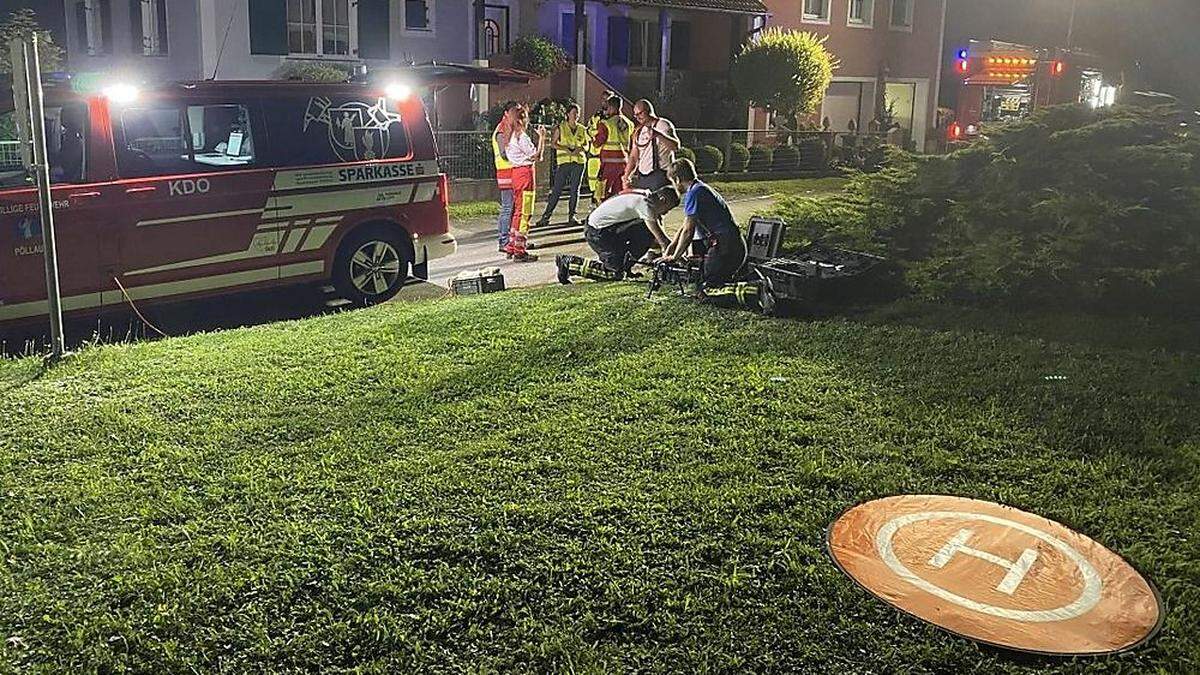 Die Feuerwehr Pöllau war mit einer Drohne samt Wärmebildkamera vor Ort