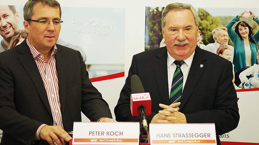 Peter Koch (l.) und Hans Straßegger präsentierten die Ideen der SPÖ für das Bahnhofsviertel von Bruck