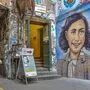 Graffiti beim Anne-Frank-Zentrum in Berlin 
