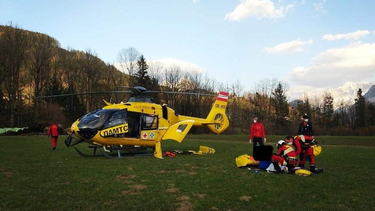 Die Crew des C14 konnte den Verletzten stabilisieren und ins Krankenhaus fliegen