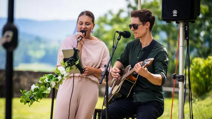 Michaela Kordesch und Christian Bucher bei einem ihrer Auftritte 