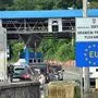 Grenzübergang zwischen Slowenien und Kroatien
