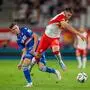 Die ehemaligen Zimmerkollegen Zeteny Jano (links/damals GAK) und Tim Trummer (damals Salzburg)