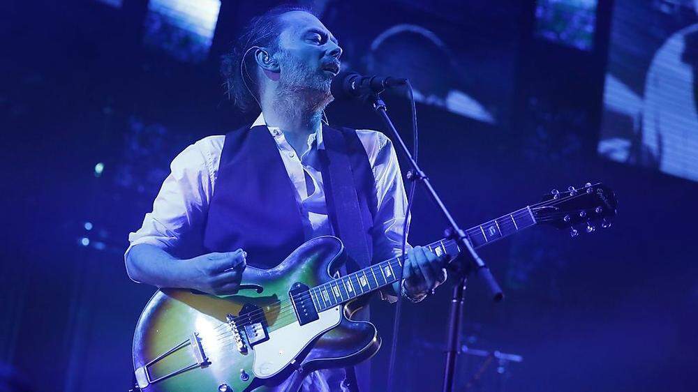 Thom Yorke von Radiohead bei einem Konzert in Paris