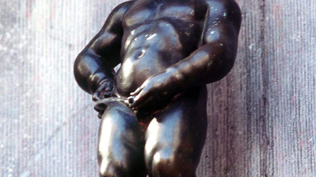 Wie das Manneken Pis in Brüssel - der 60-Jährige will nur seine Notdurft verrichtet haben