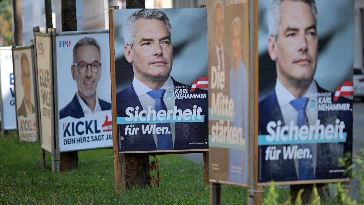 Der Wahlkampf prägt das Straßenbild