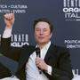 Elon Musk trat am Samstag beim Festival der „Fratelli d‘Italia“ auf