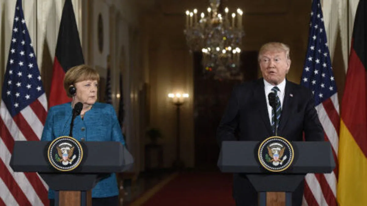 Pressekonferenz von Merkel und Trump