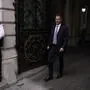 Britain's new Treasury Chief Jeremy Hunt arrives in Downing Street to see the Prime Minister Liz Trus, in London, Friday, Oct. 14, 2022. Embattled British Prime Minister Liz Truss sacked her former Treasury chief Kwasi Kwarteng and reversed course on sweeping tax cuts Friday as she tried to hang on to her job after weeks of turmoil on financial markets.(AP Photo/Alberto Pezalli)