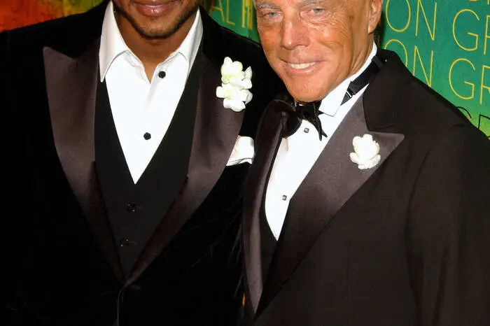 Usher und Giorgio Armani 2004